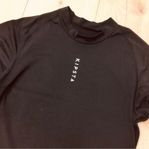 Kipstra logo athletic black shirt top workout active gym athletics small